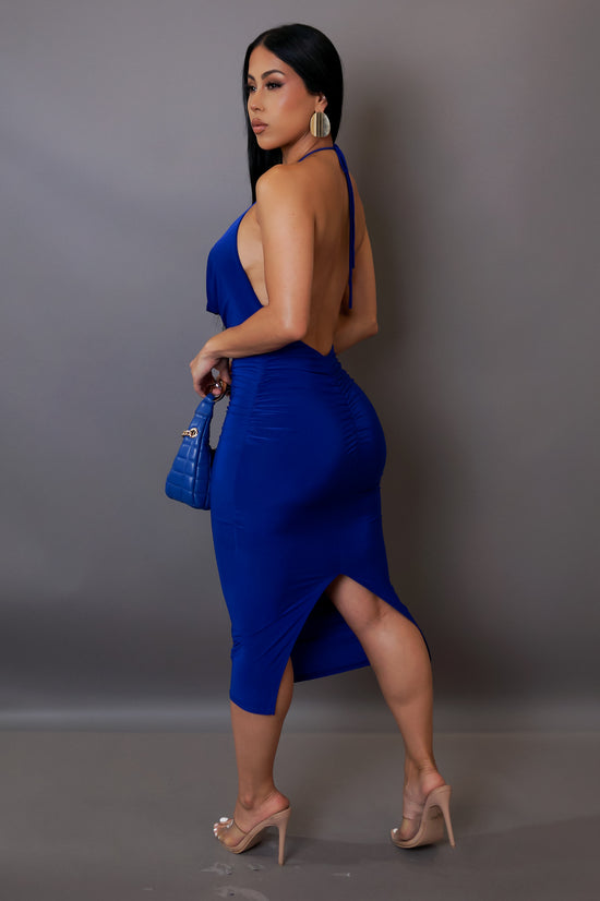 Forever A Diva Midi Dress - Blue