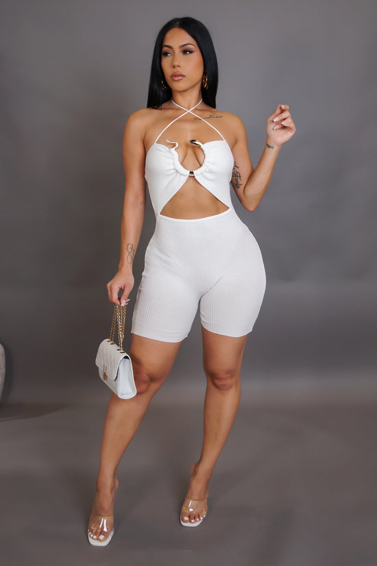 Steal Your Heart  Romper - White