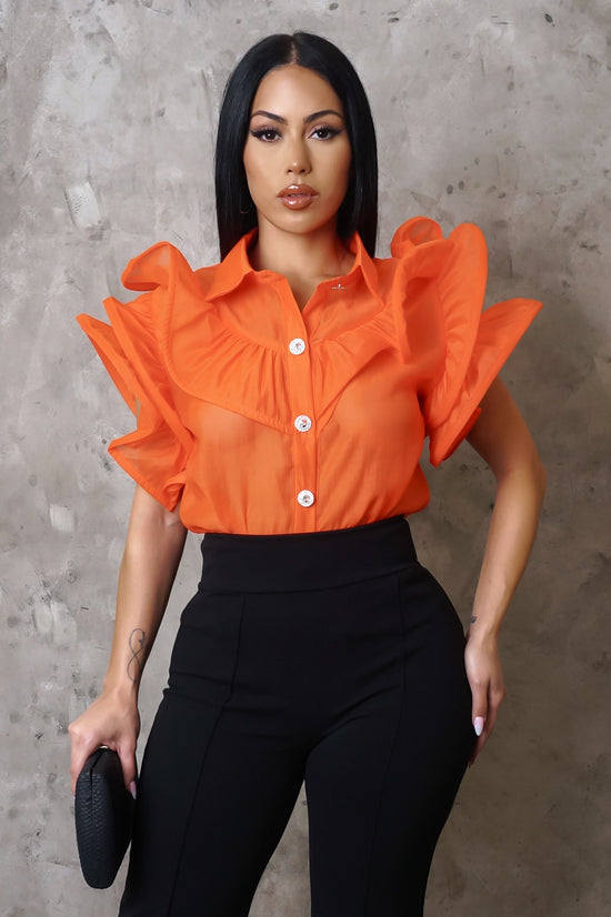 Load image into Gallery viewer, Taking My Time Blouse  - Orange
