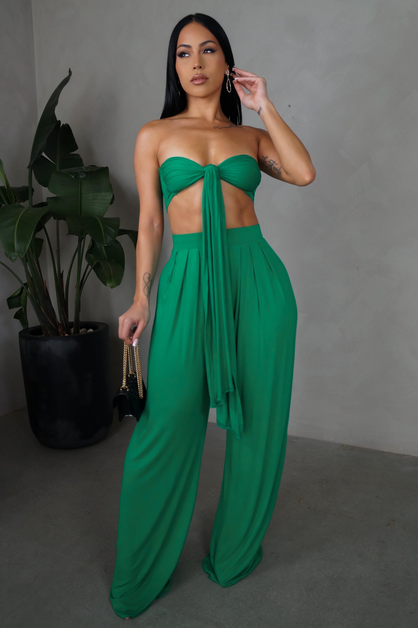 Leveling Up Two Piece Pant Set - Green