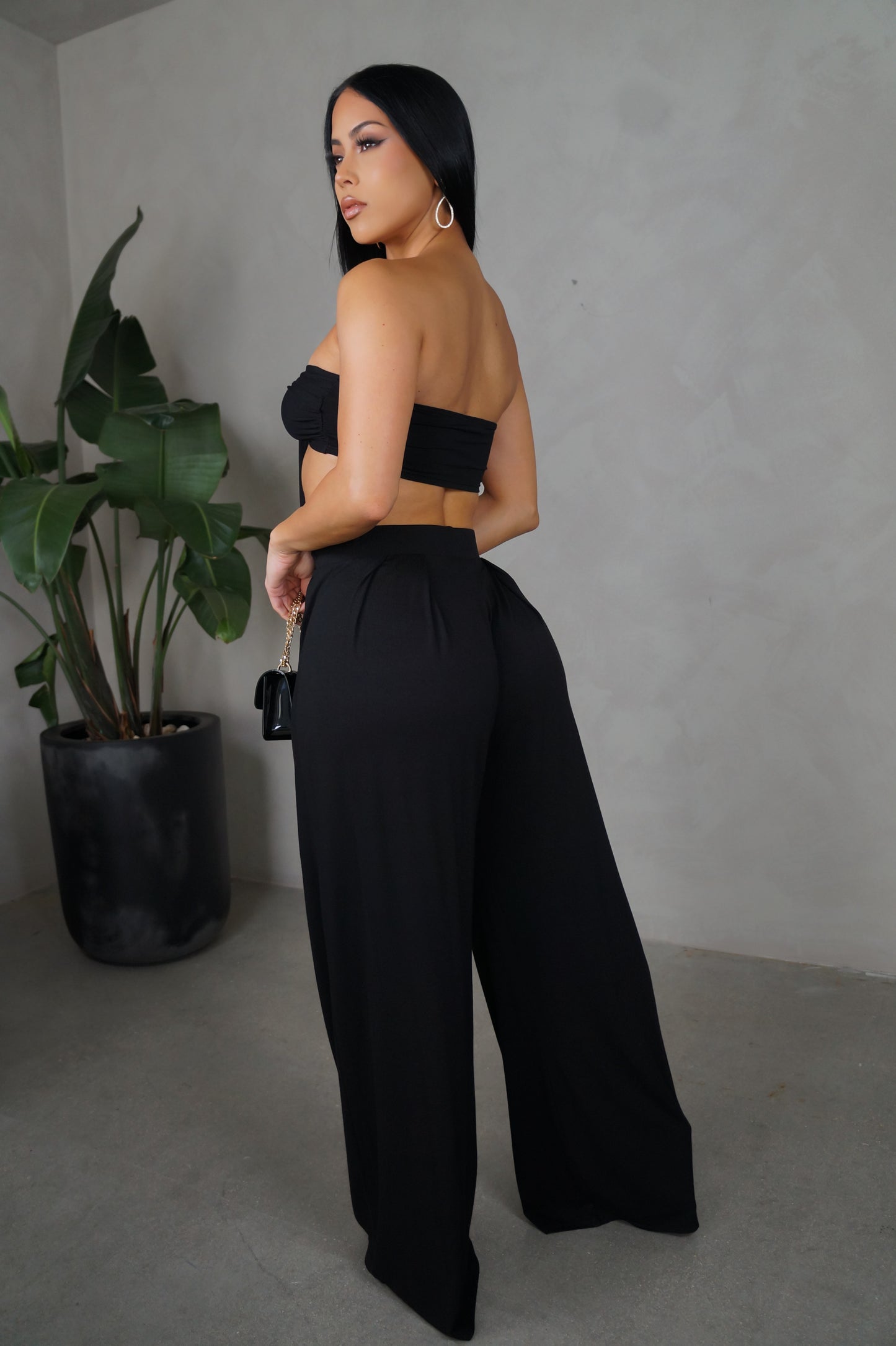 Leveling Up Two Piece Pant Set - Black