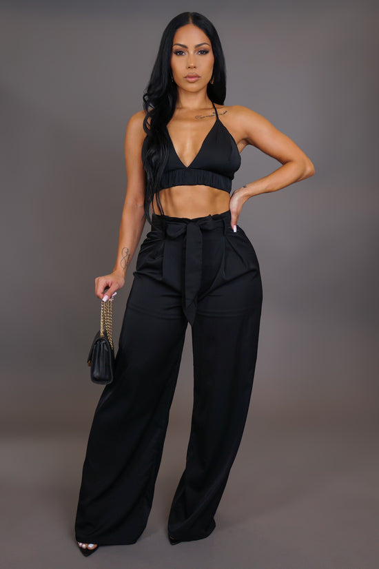 Make It Last Pant Set - Black