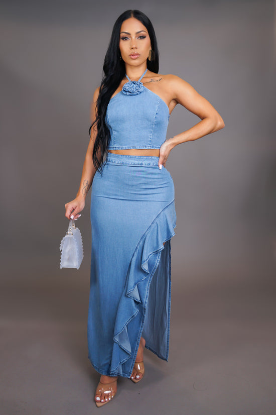 Timeless Skirt Set - Denim