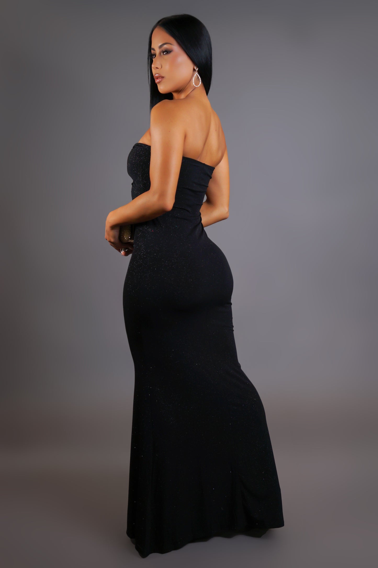 Fancy and Elegant Maxi Dress- Black