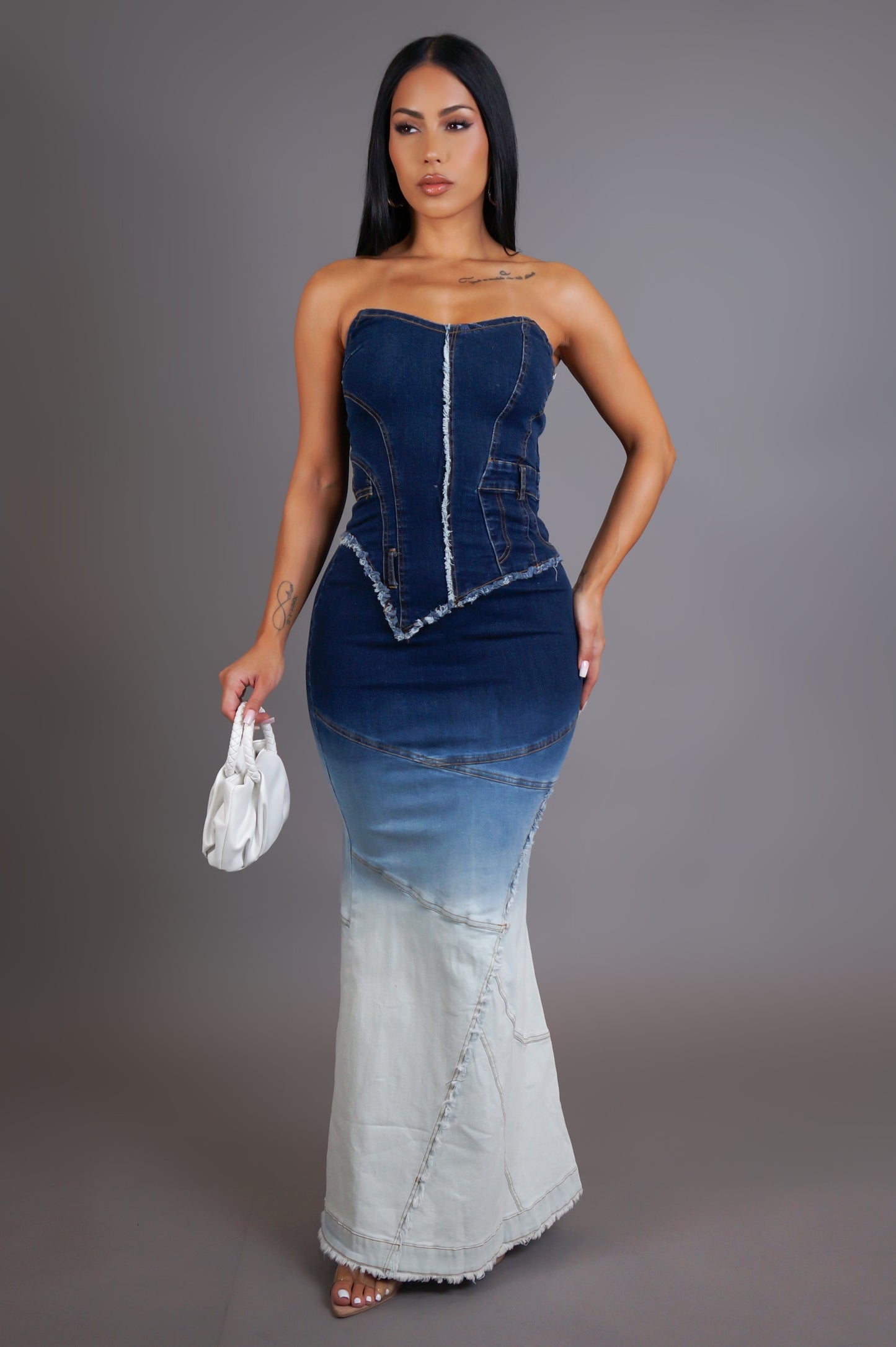 Just Like This Maxi Dress- Dark Wash