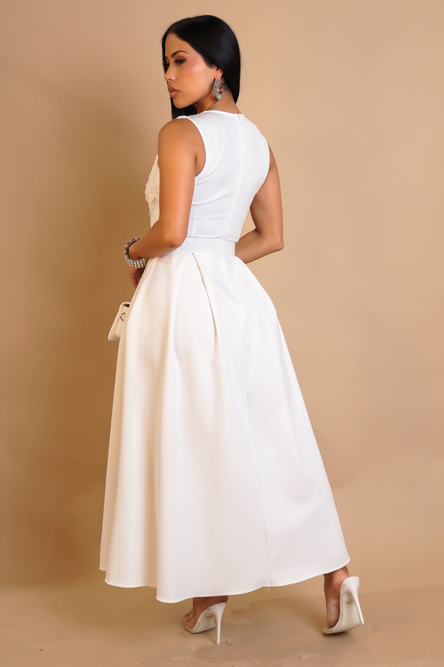 Keep It Polished Midi Dress - White