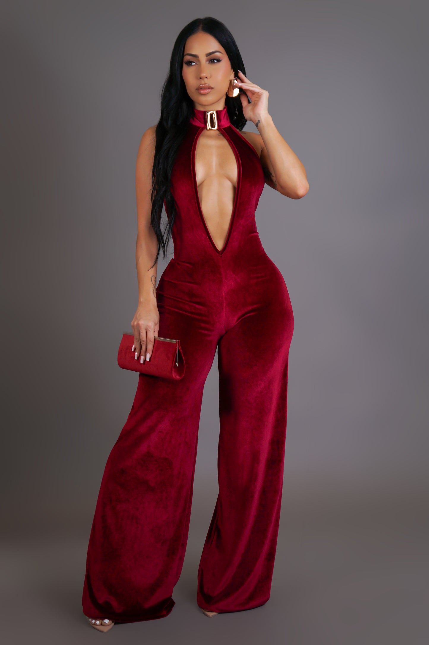 RESTOCK!! Love On The Brain Jumpsuit - Red