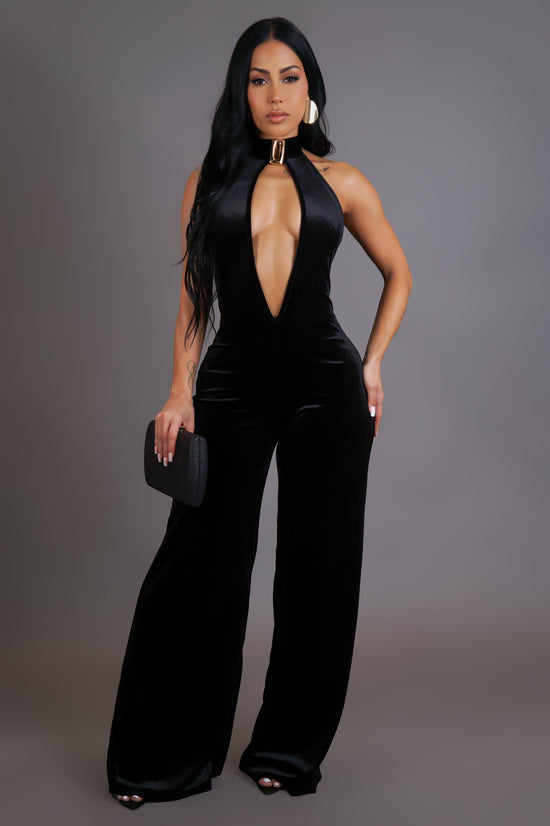 RESTOCK!! Love On The Brain Jumpsuit - Black