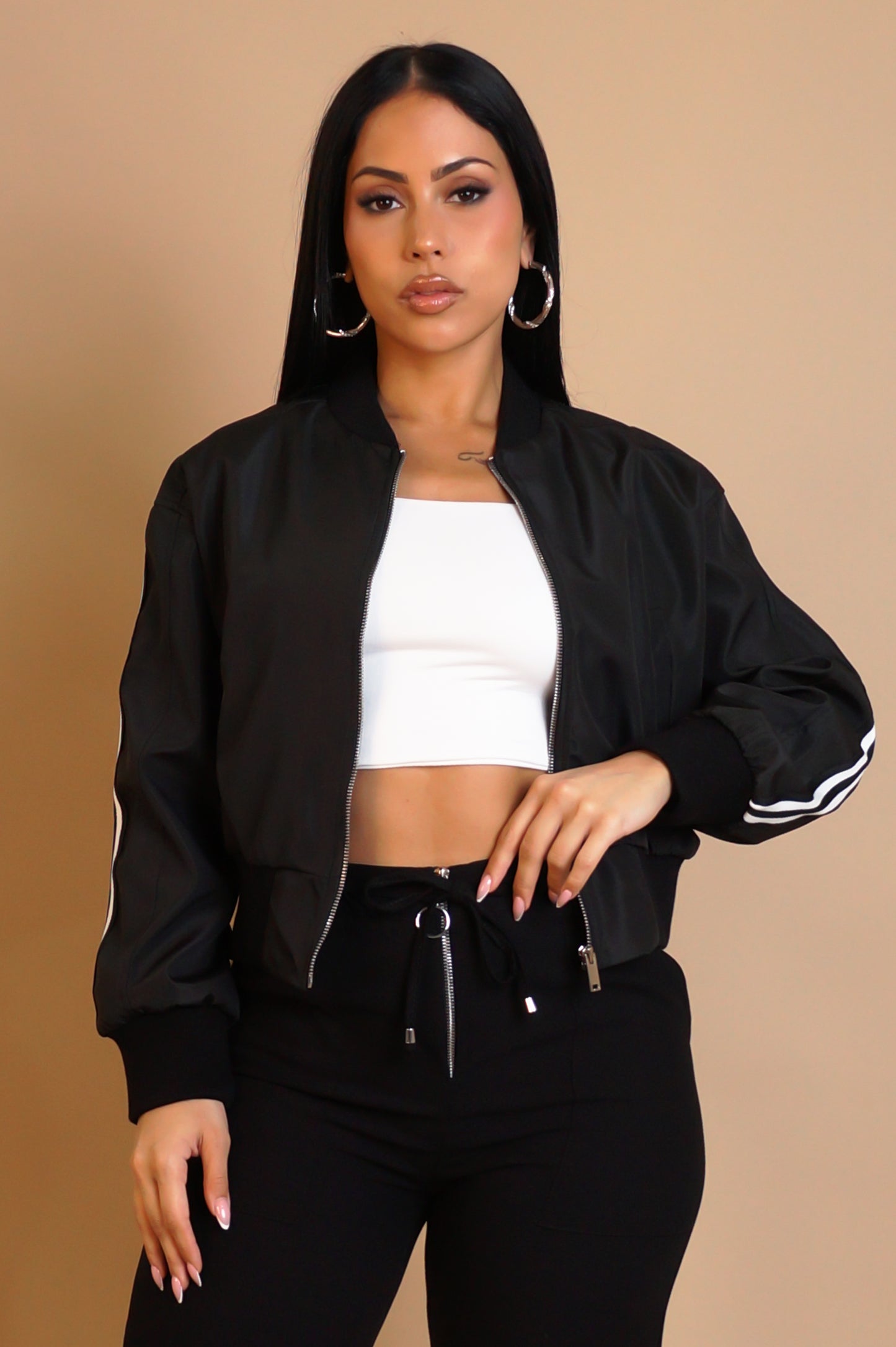 Sleek Look Jacket - Black