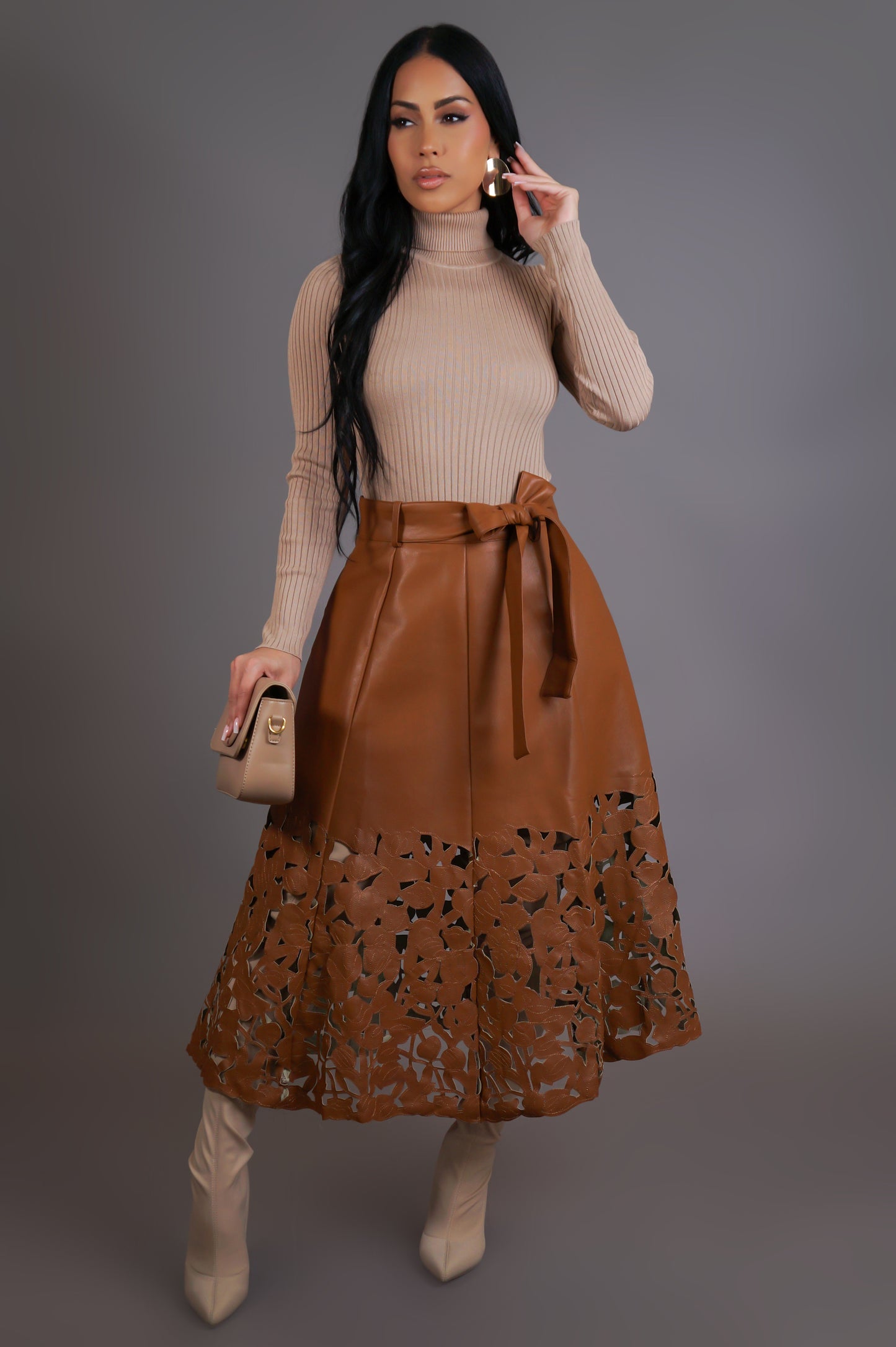 It's a Great Day Skirt Brown