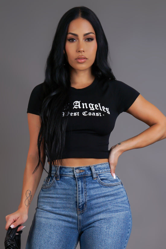 West Coast Crop Top - Black