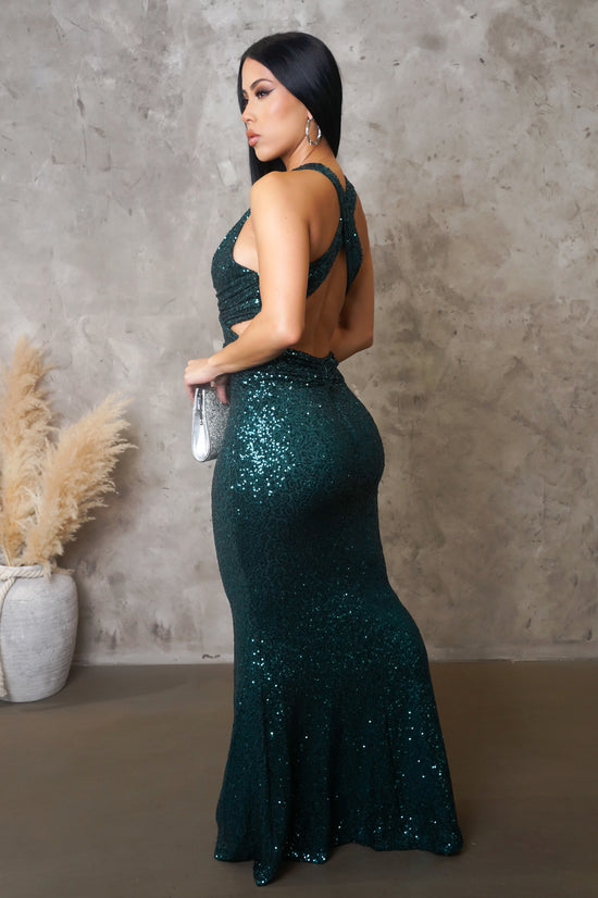 A Night To Remember Maxi Dress - Green