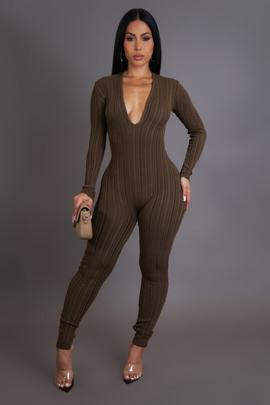 On Command Jumpsuit - Brown