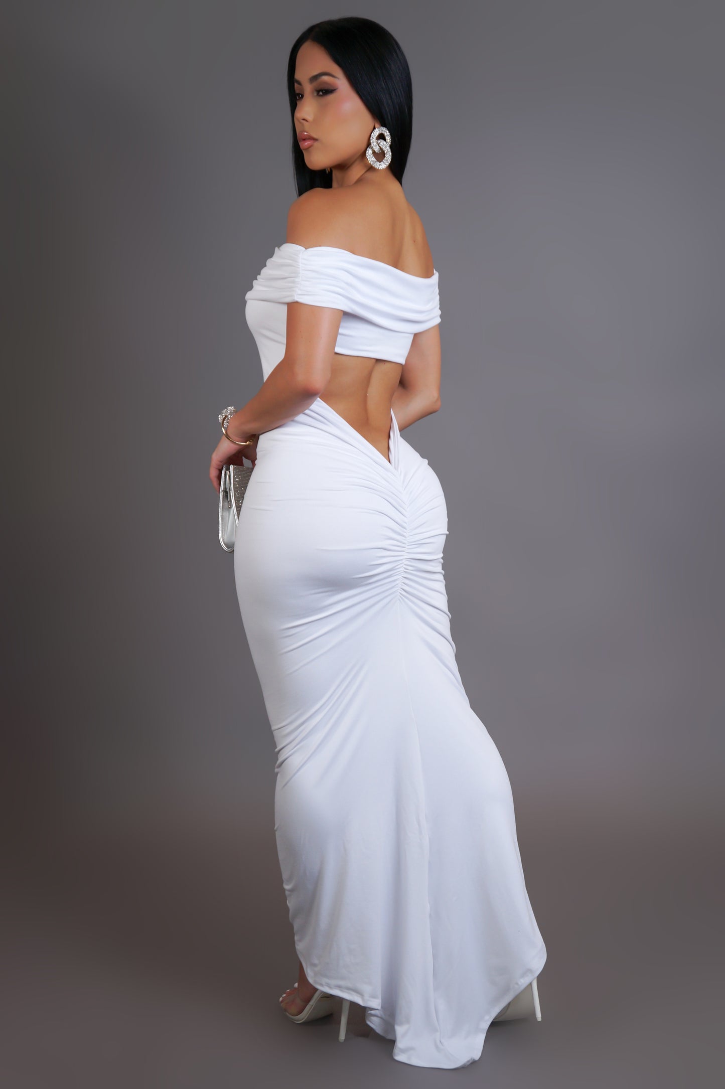 Look That Way Maxi Dress - White