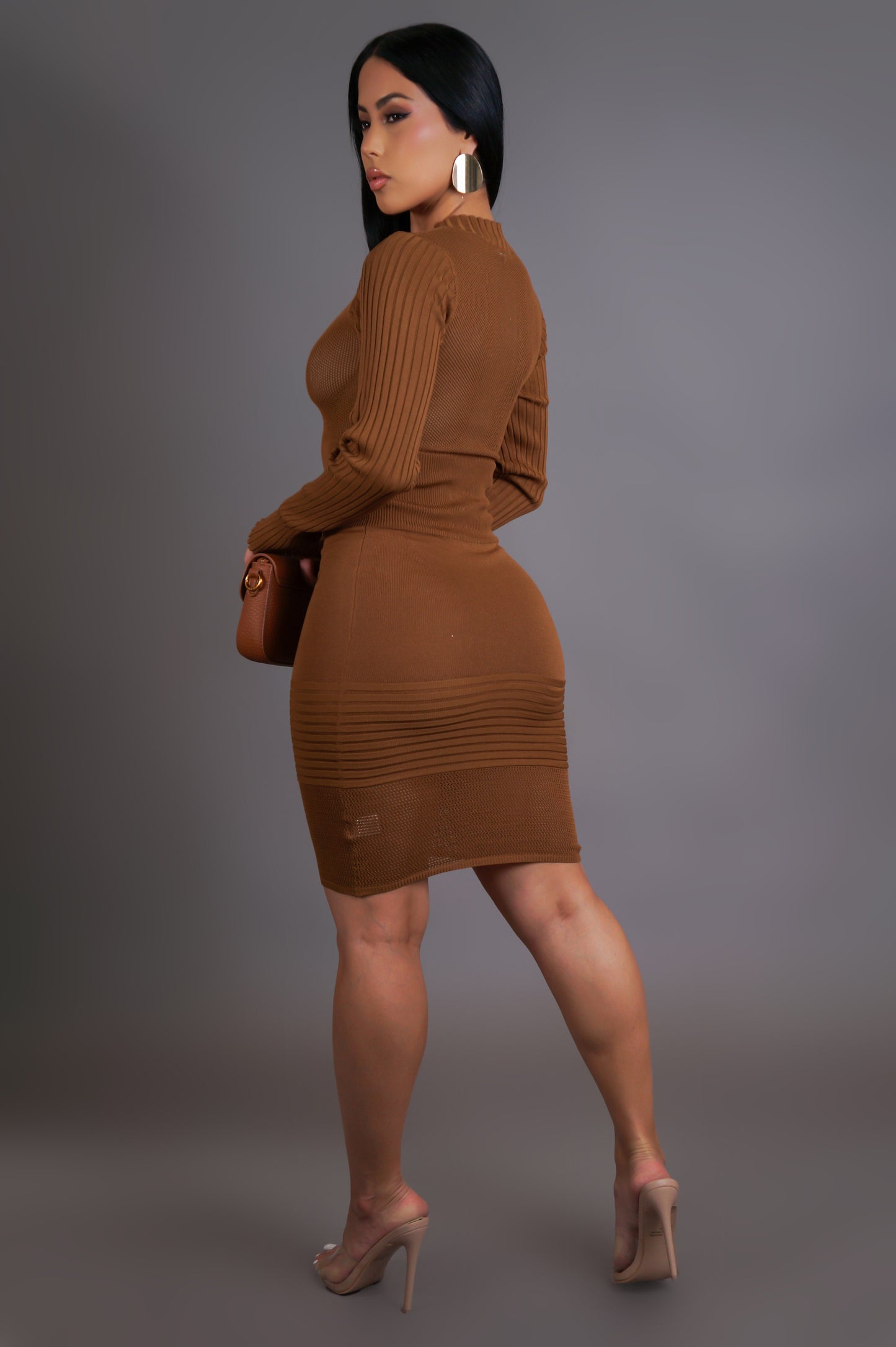 Secret Admirer Mini Dress  - Brown