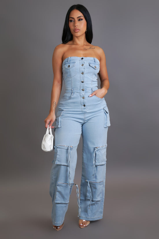 Casual Times Jumpsuit- Denim