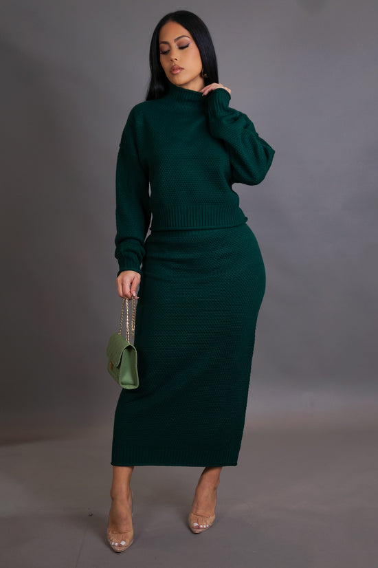 As If Skirt Set - Green