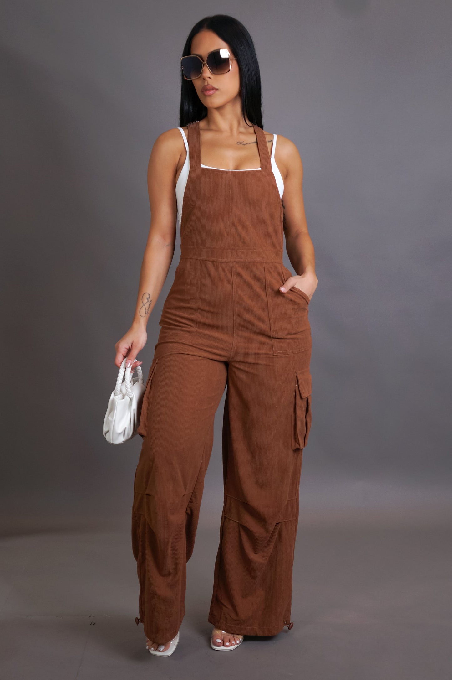 Overalls Jumpsuit - Brown