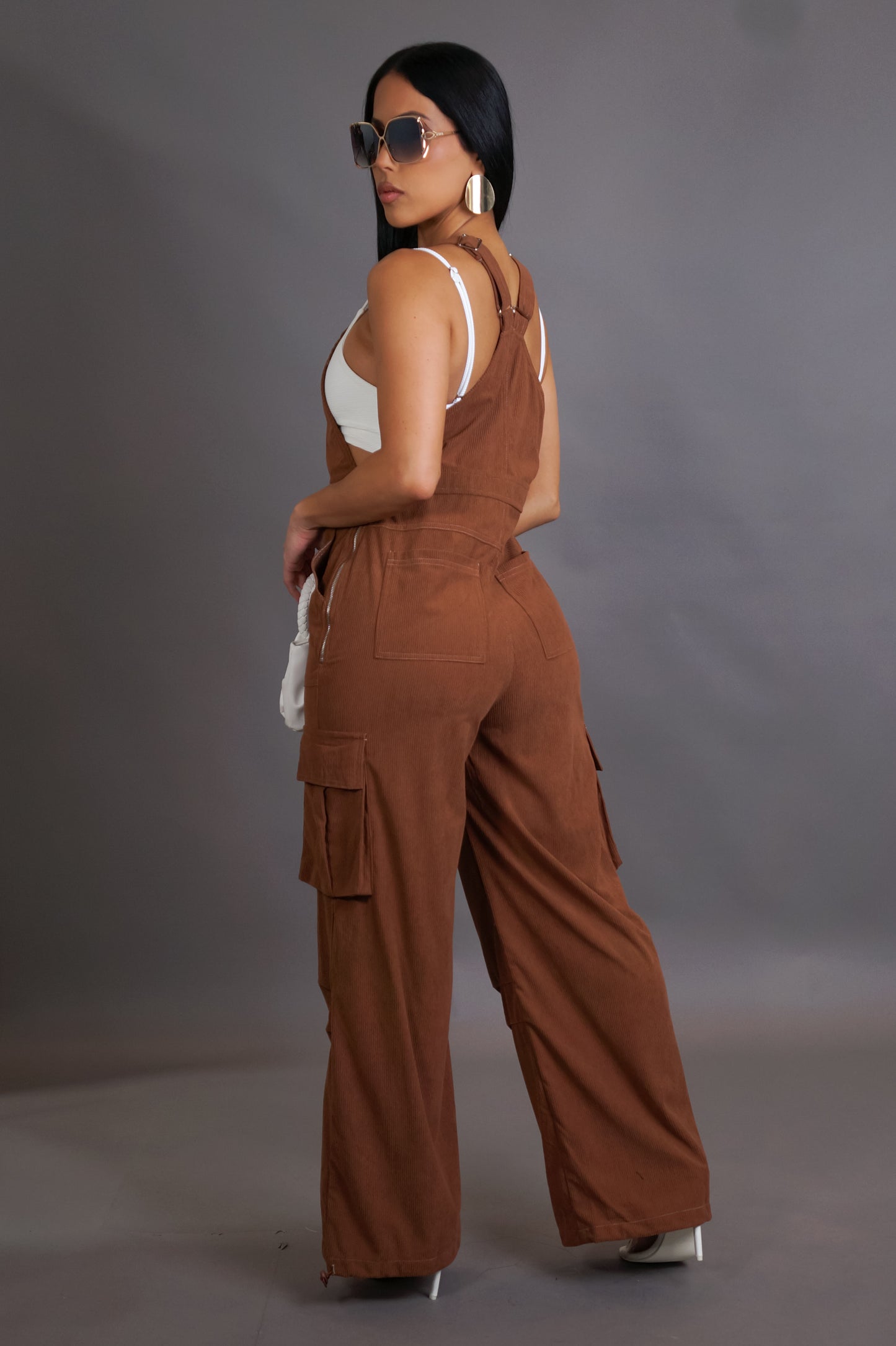 Overalls Jumpsuit - Brown