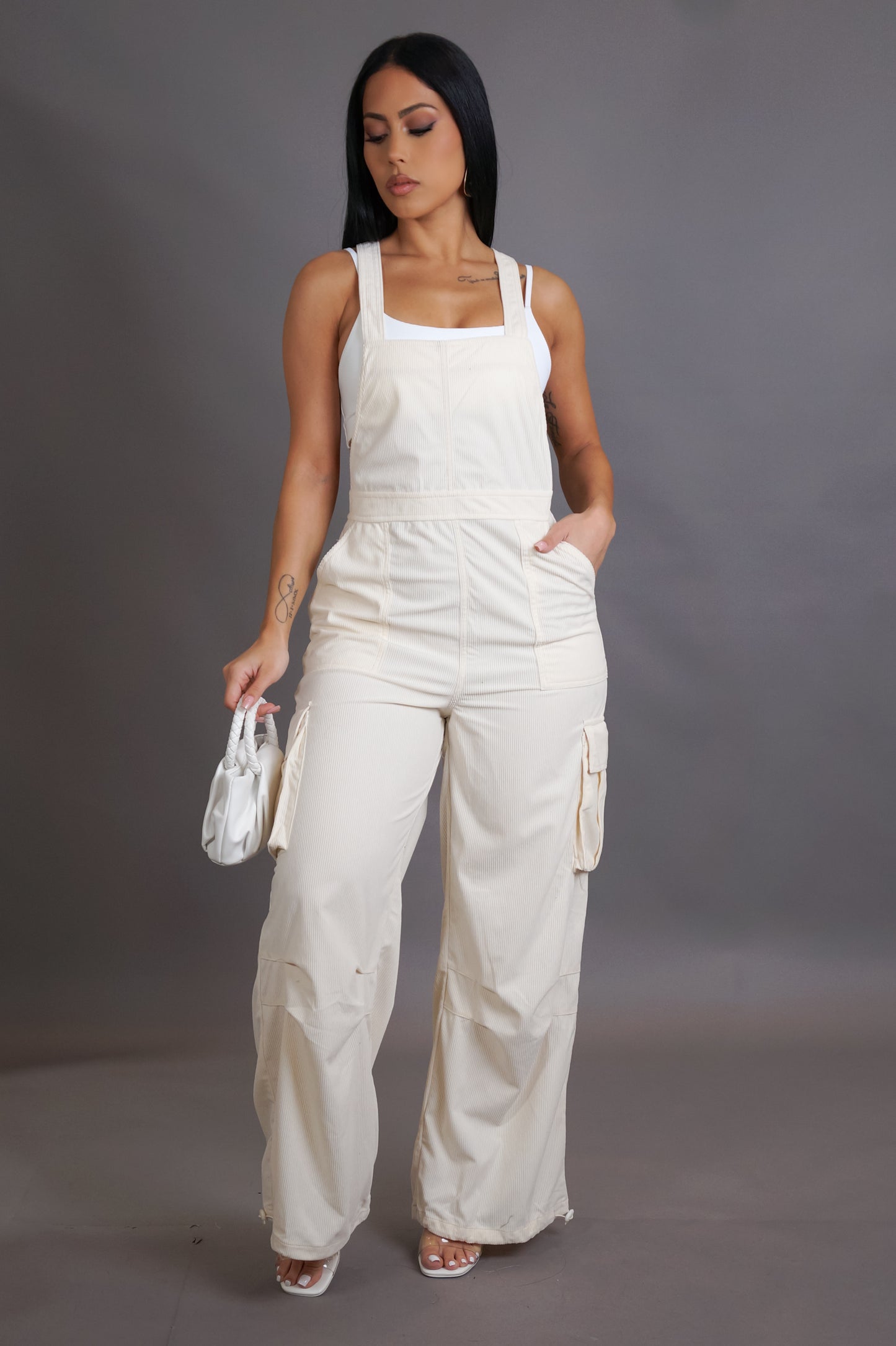 Overalls Jumpsuit - Cream