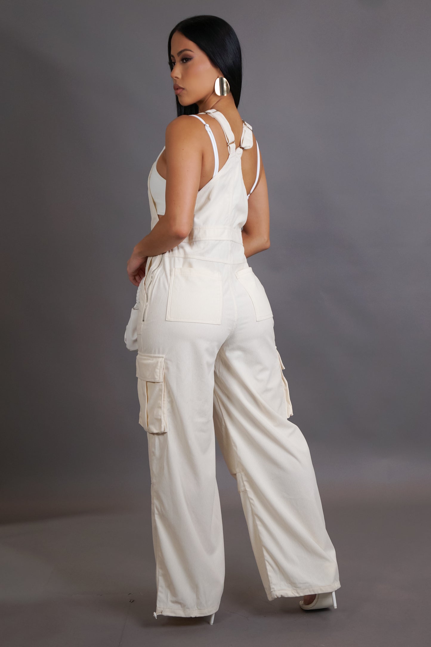 Overalls Jumpsuit - Cream