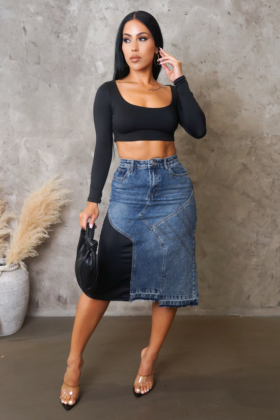 Load image into Gallery viewer, What You Need Denim Skirt
