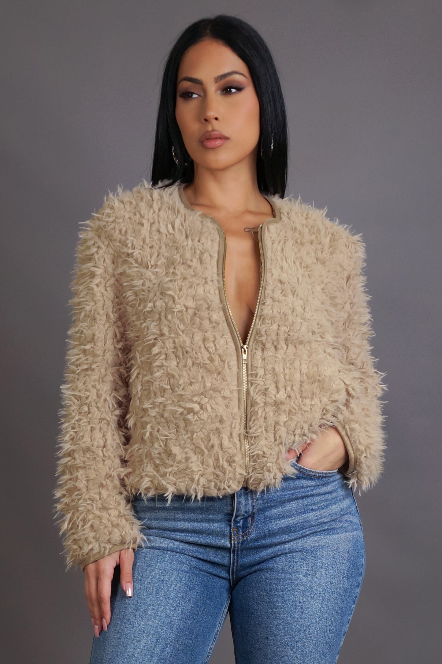 Cozying Up Jacket - Cream