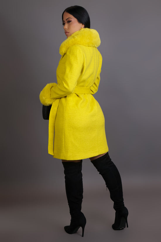 City Glam Coat - Yellow