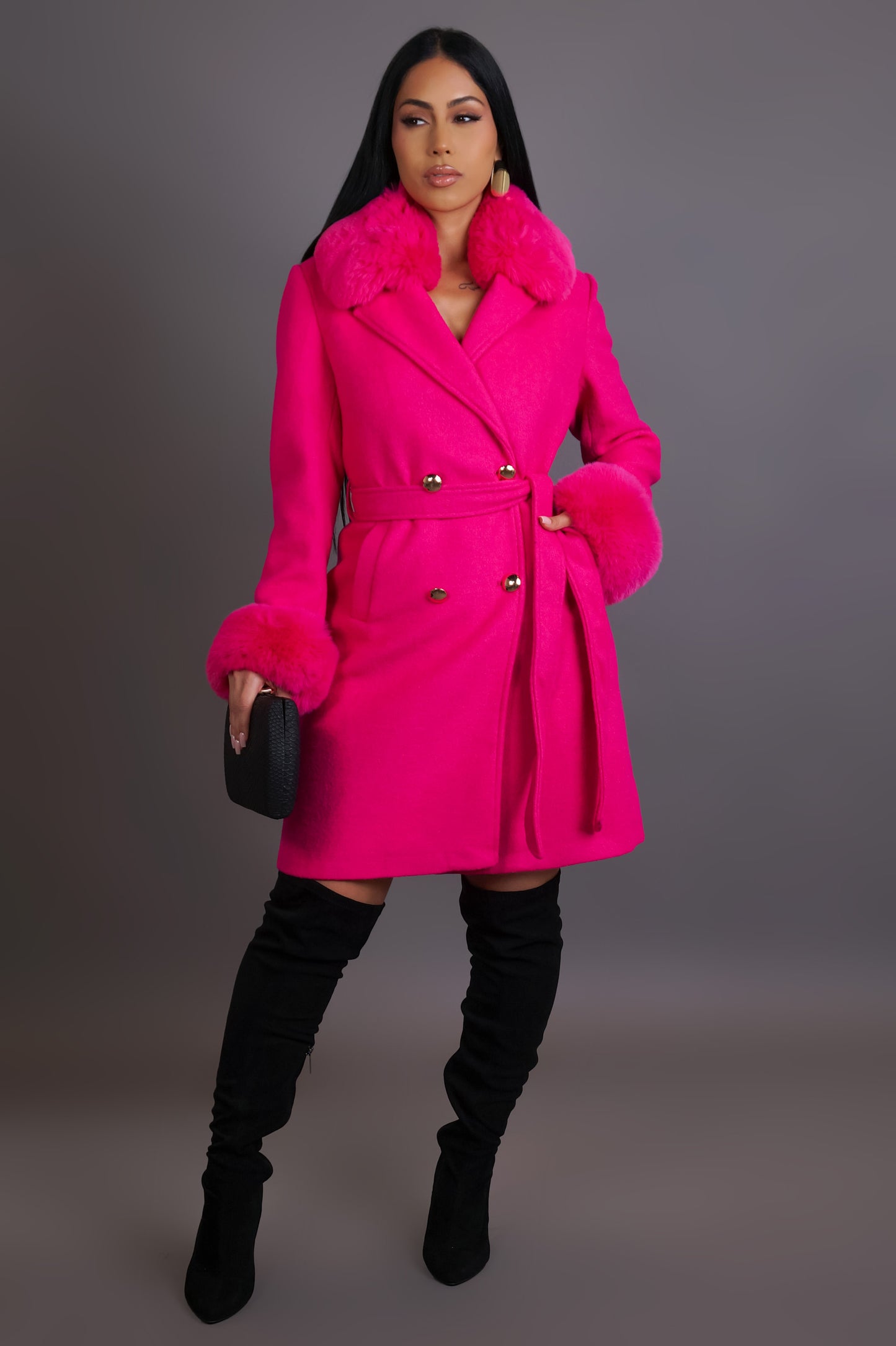 City Glam Coat - Pink