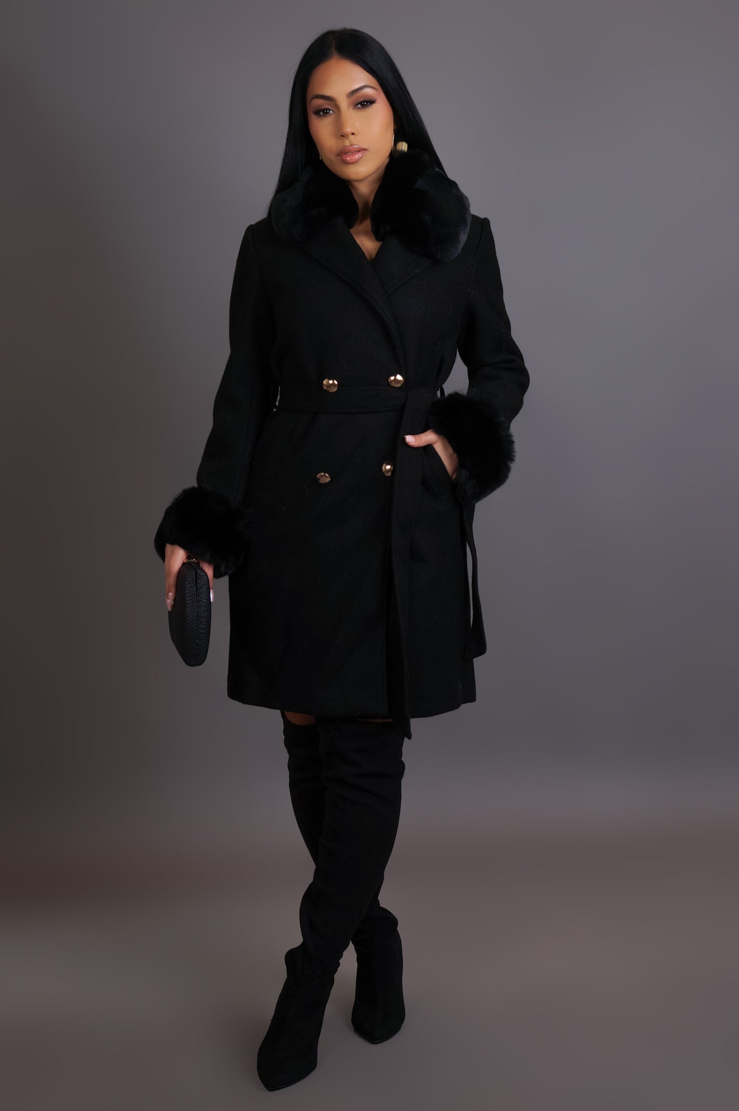 City Glam Coat - Black