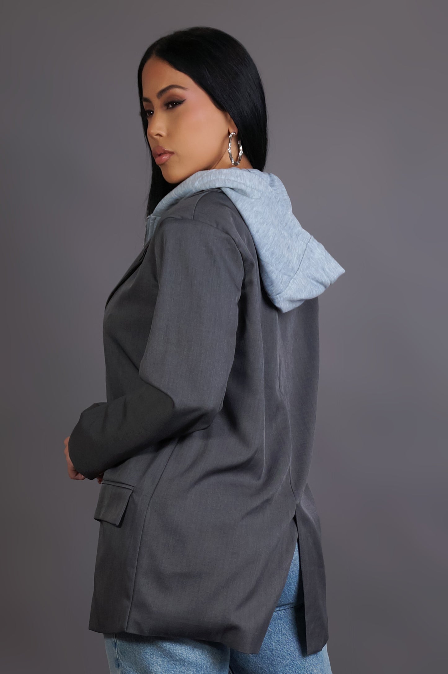 Flirt With Me Jacket - Grey