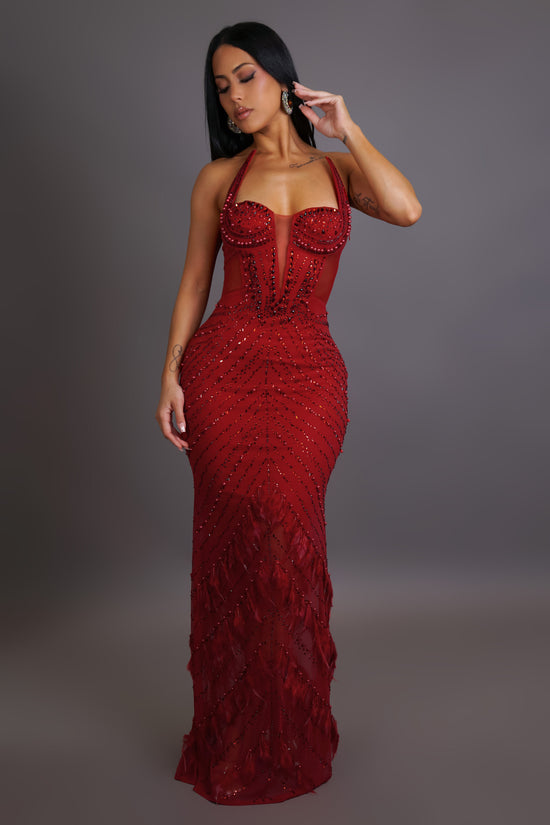 It's Over Now Maxi Dress- Red