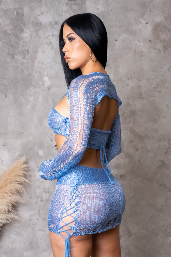 Load image into Gallery viewer, RESTOCK!! Unmatched Skirt Set - Blue

