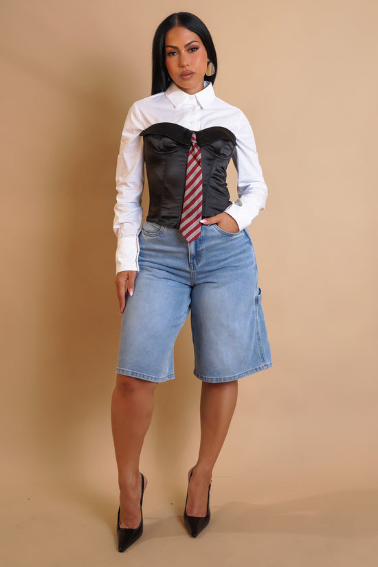 Worth It Jean Short - Light Wash