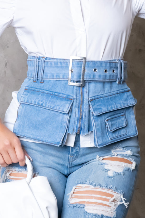 Load image into Gallery viewer, All For Show Belt - Denim
