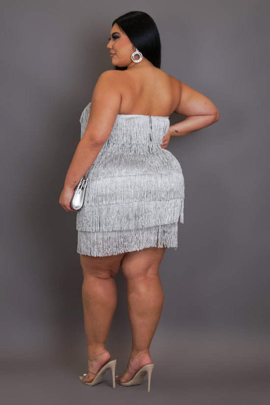 Dance All Night Mini Dress - Silver