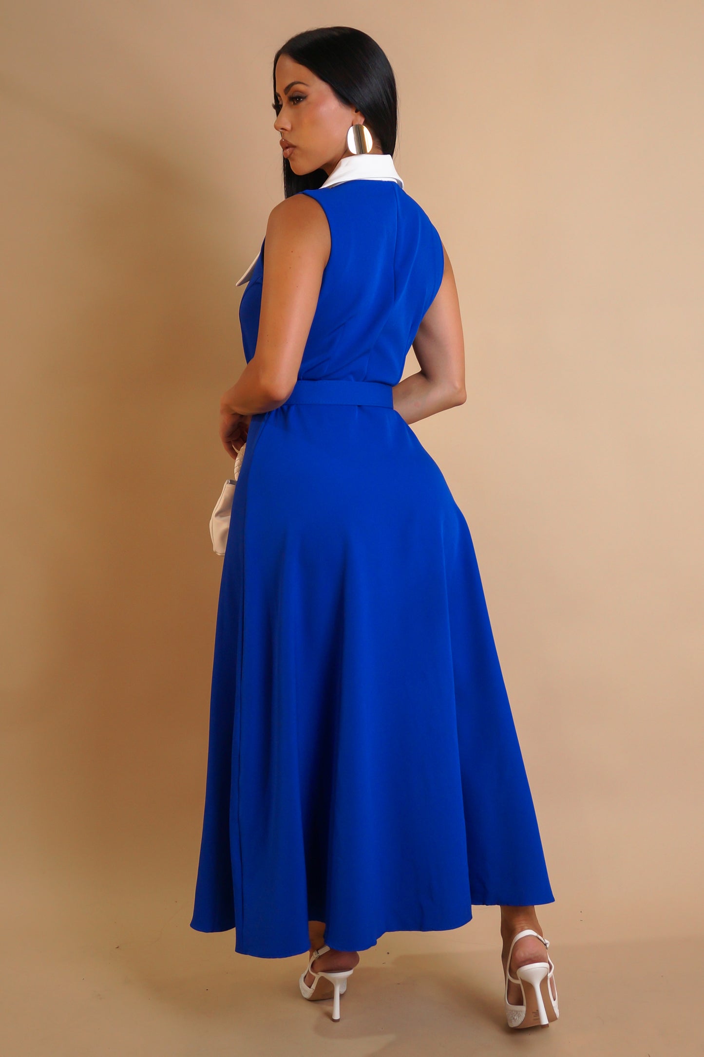 Be With Me Midi Dress - Dark Blue