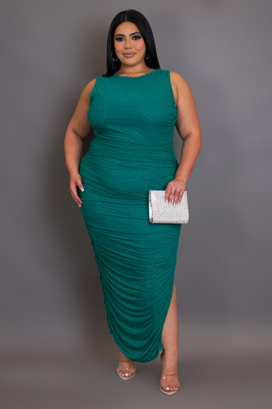 Like An Angel Midi Dress - Teal