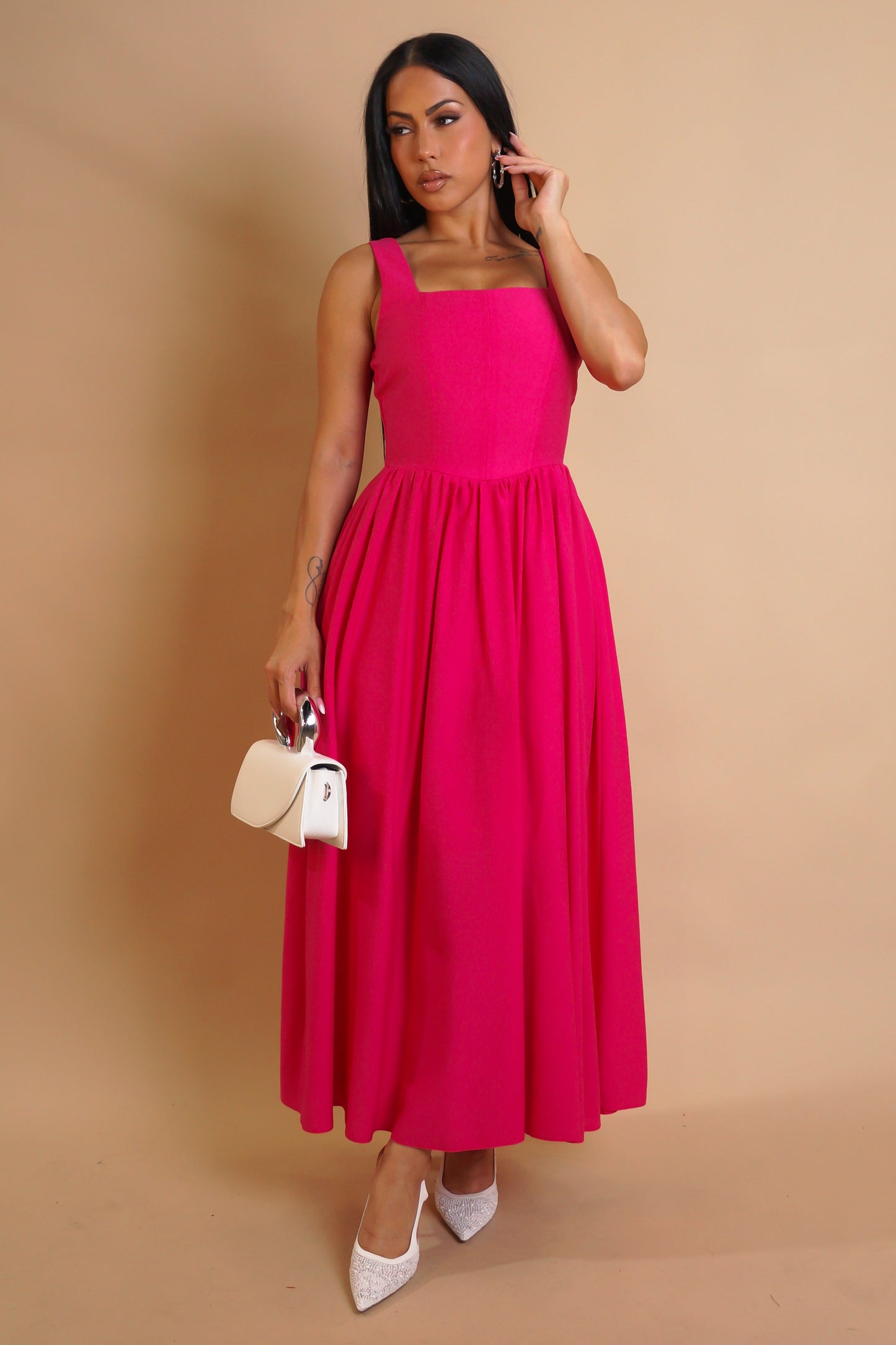 Found Paradise Midi Dress - Pink