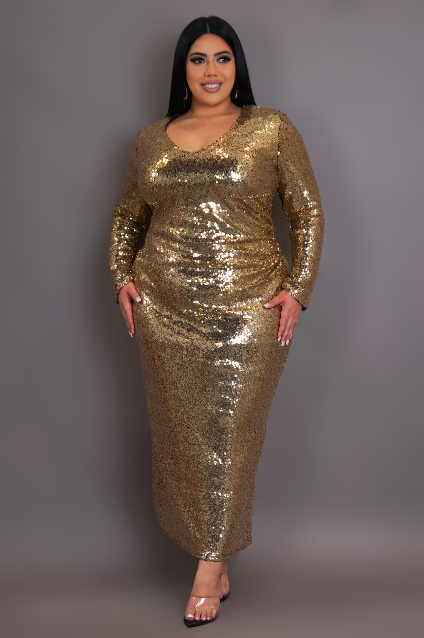 Get To Know Me Maxi Dress- Gold