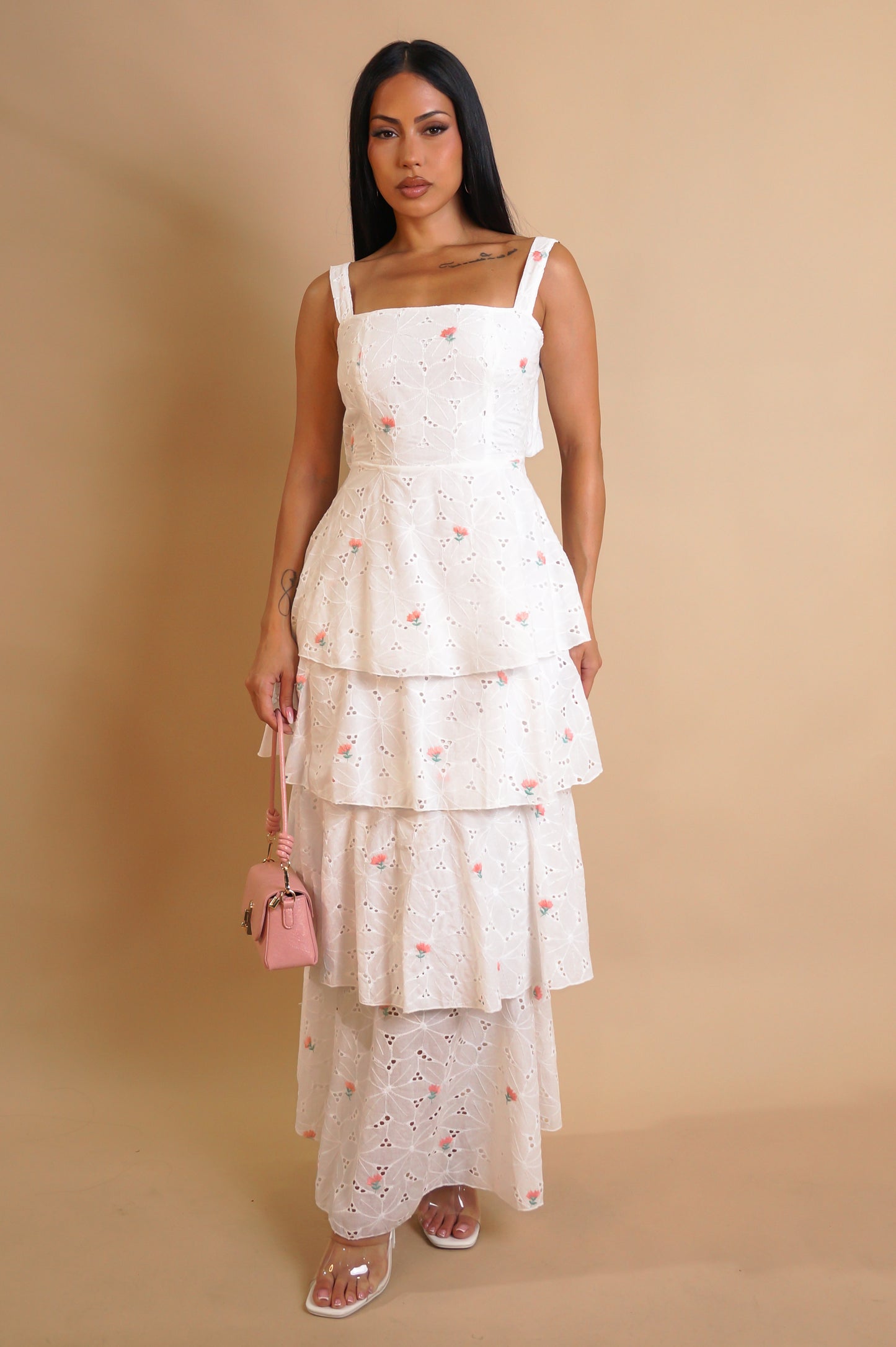 Little Things Midi Dress - Pink