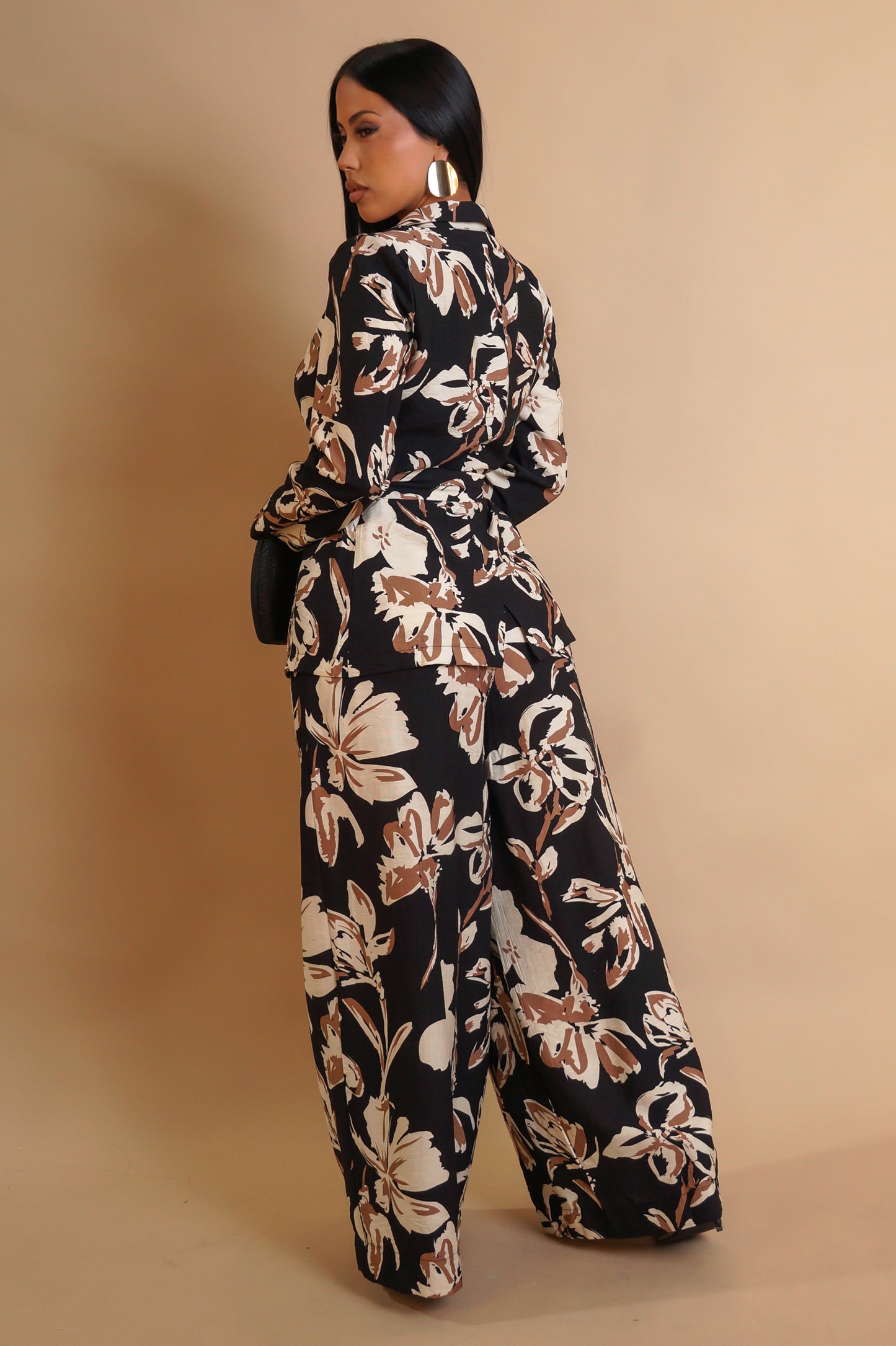 Look My Way Pant Set - Black