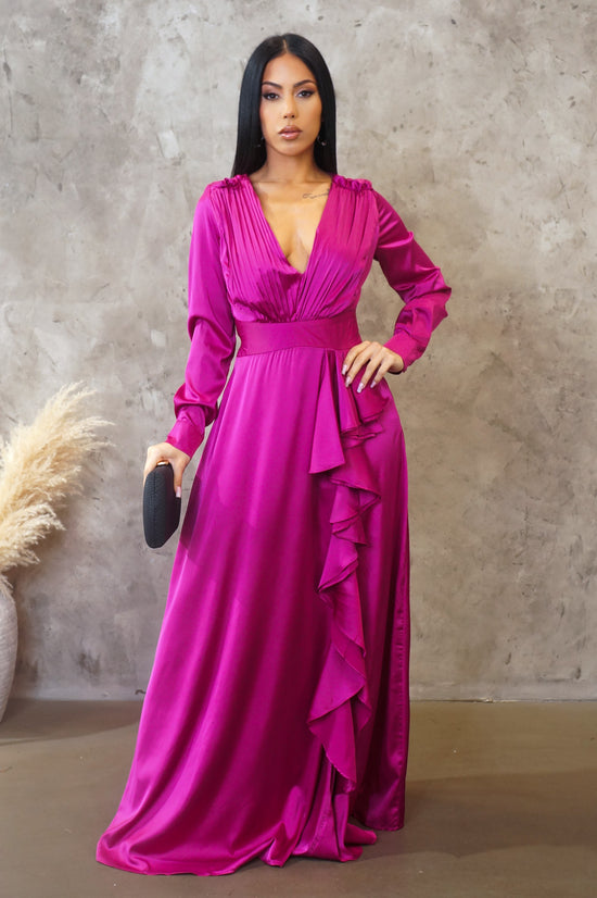 Load image into Gallery viewer, Here I Go Maxi Dress - Purple
