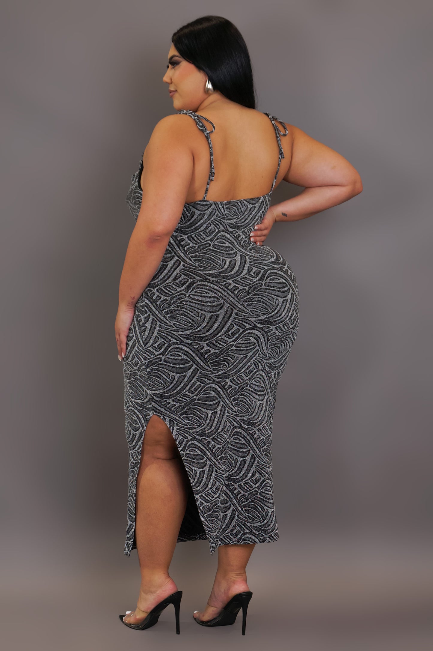 Better This Way Midi Dress - Grey