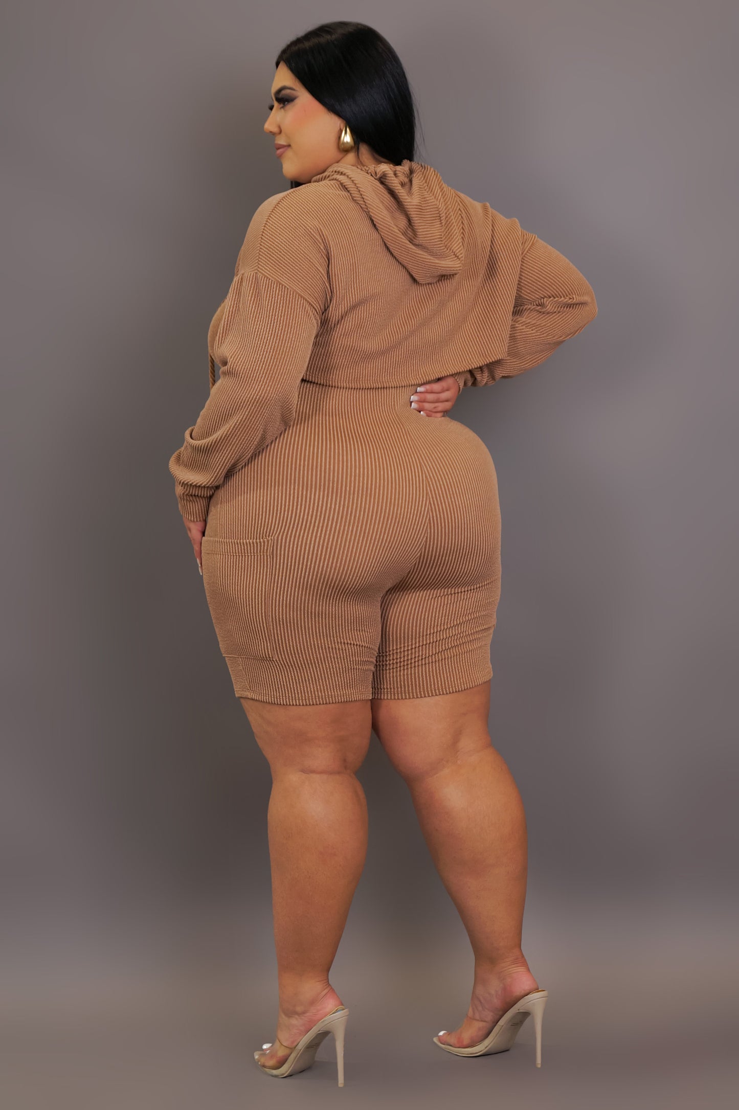 Keeping An Eye Out Romper - Taupe