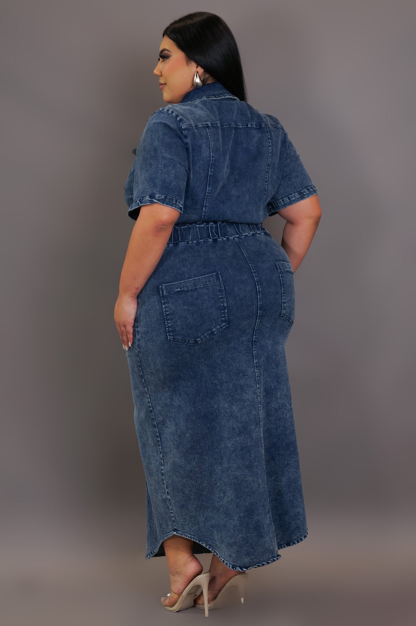 Katia Maxi Dress - Dark Wash