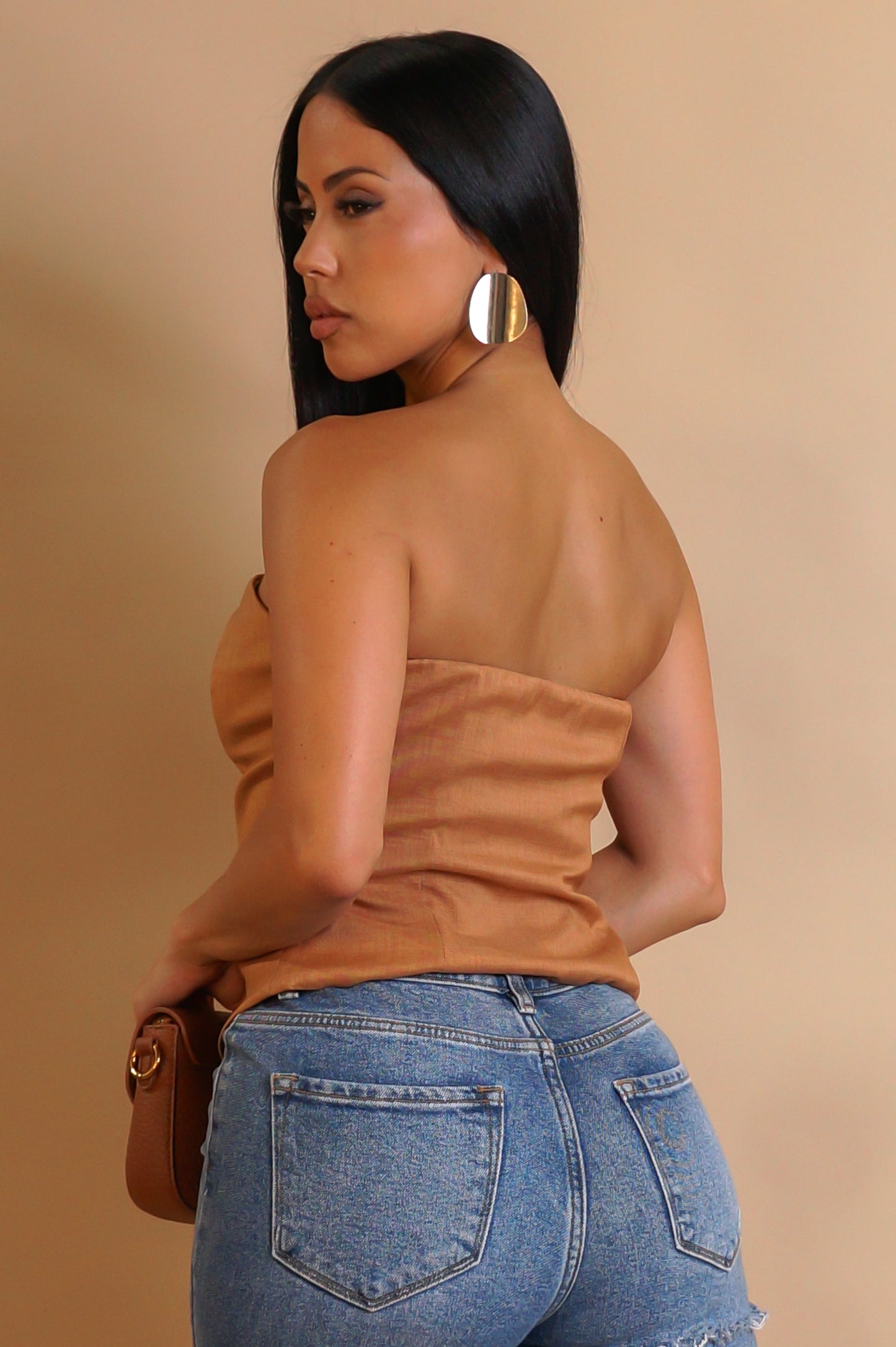 Always Aware Crop Top - Brown