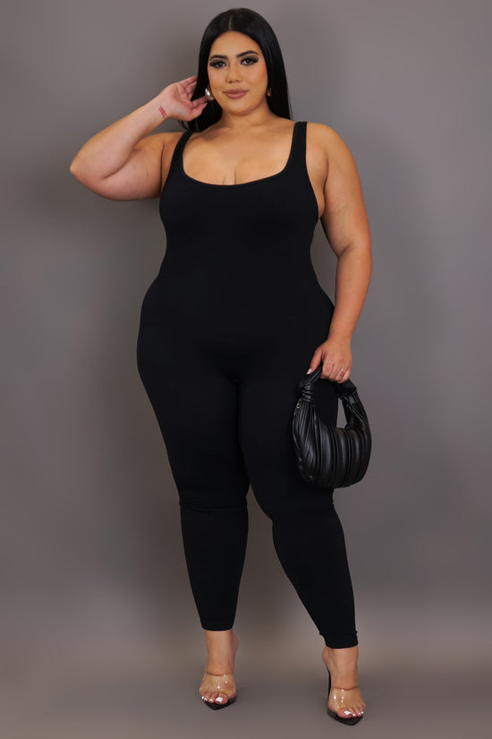 Getting Comfy Jumpsuit - Black