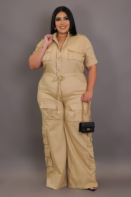 New Fit Jumpsuit - Khaki