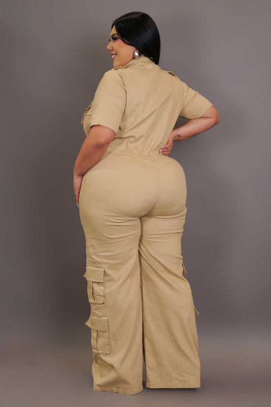 New Fit Jumpsuit - Khaki